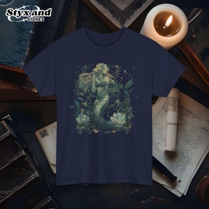 Mermaid Fantasy Graphic Tee Cute Fairycore Princess Shirt Mermaid T-Shirt Unique Cute Mermaid Skirt Figurine Art Tee Gift for Mermaid Lovers