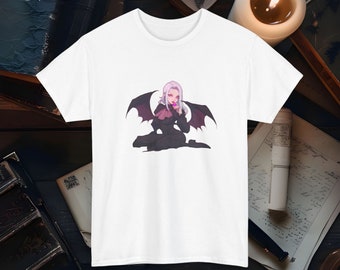 Anime Vampire T-Shirt Japanese Gothic Vampire Graphic Tee Manga Style Horror Shirt Unisex Anime Clothing Gift for Anime and Gothic Fans