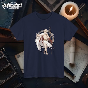 Camisa Apolo de dibujos animados estilo anime Dios griego de la música y la poesía Camiseta Monte Olimpo Mitología griega Idea de regalo Mitología Camiseta Ropa