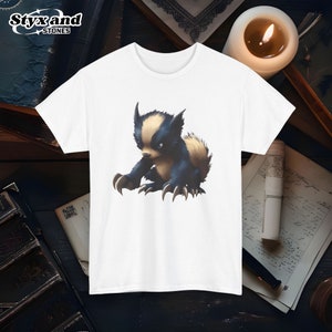 Wolverine Animal Lovers Vintage Cartoon Tee Bonito Cosplay Ação Super-herói Camisa Wolverine Traje Fan Art Filme Figura de Ação Design Retro