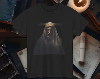 Grabtuch von Turin Heiliges Gesicht Jesus Beerdigung Grafik Tshirt Christliche Biblische Figur Gesicht von Jesus Heiligem Grabtuch Kunstwerk Religiöses Katholisches Geschenk