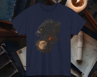 Vintage Werewolf T Shirt Classic Horror Graphic Tee Lycanthrope Monster Design Unisex Casual Apparel Geek Gift