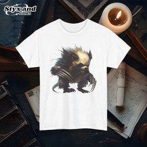 Wolverine Animal Lovers Vintage Cartoon Tee Cute Cosplay Action Superhero Shirt Wolverine Costume Fan Art Movie Action Figure Retro Design
