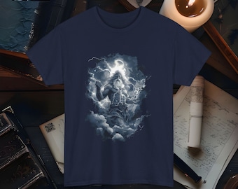 Zeus Greek God T-Shirt Mythology Graphic Tee Thunderbolt Zeus Shirt Greek Pantheon Apparel Ancient Greece Gift God of Thunder Tee