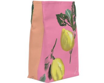 Lemons by Asel Pink/Peach Lunch Bag