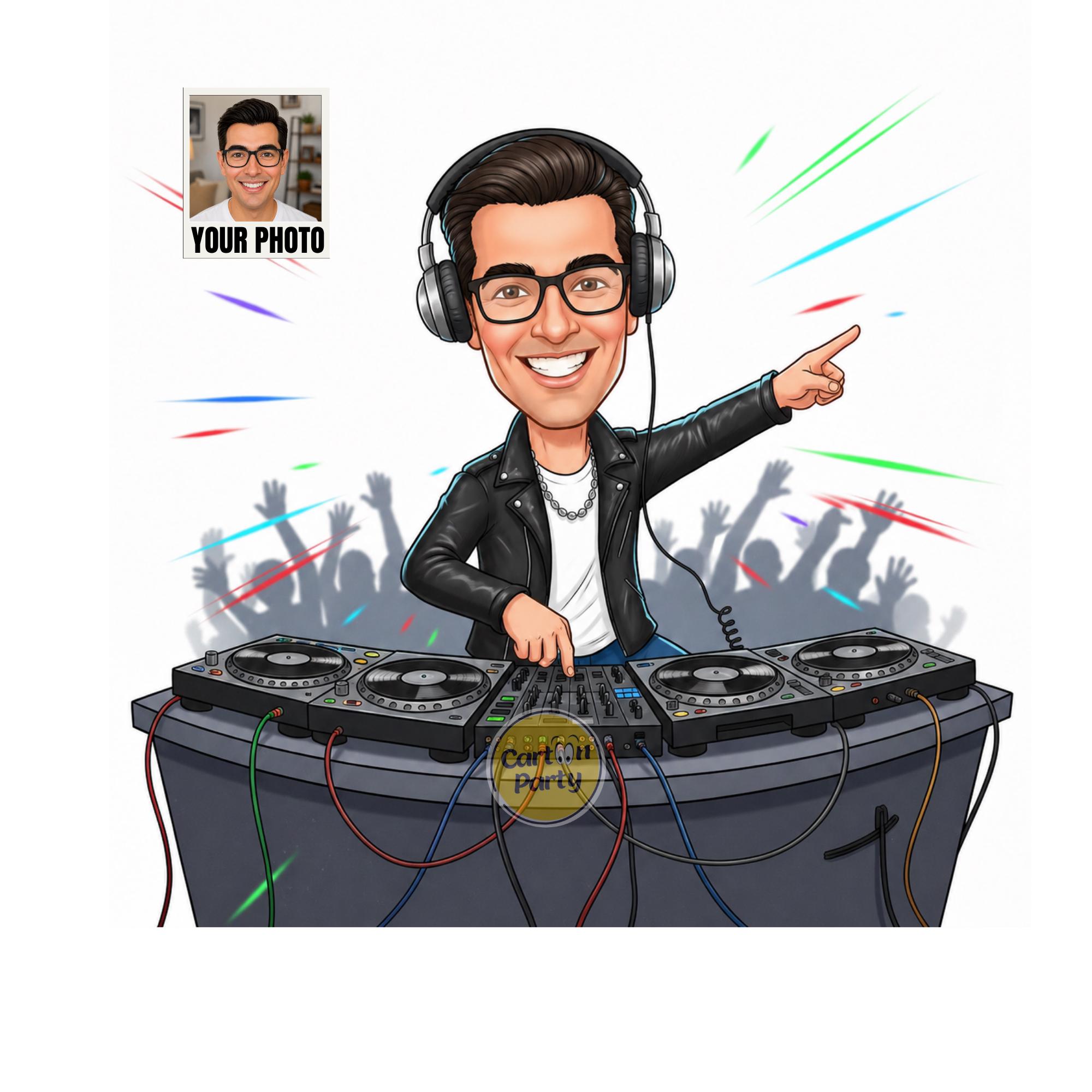 DJ Caricature from Photo from photo