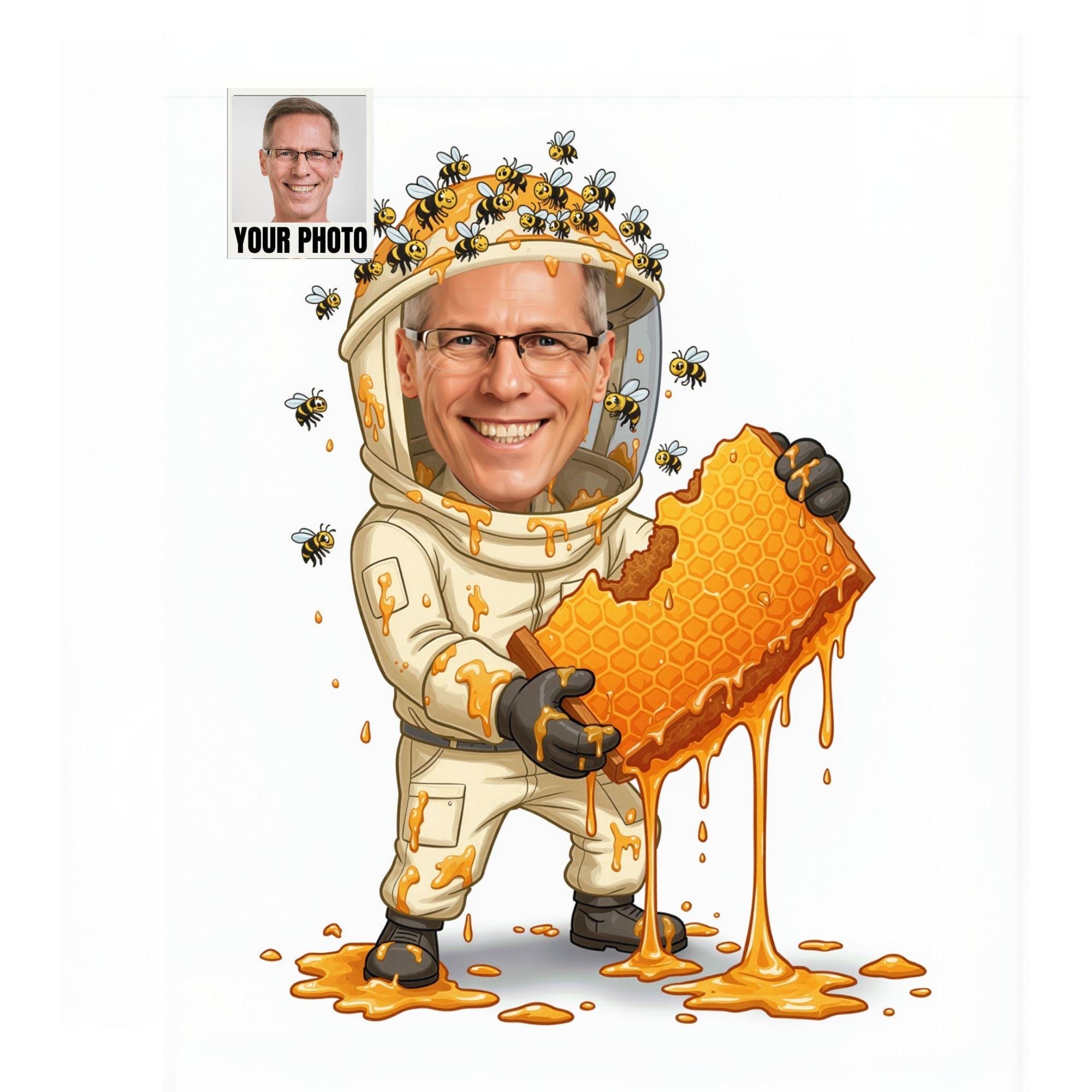 Custom Beekeeper Caricature from photo