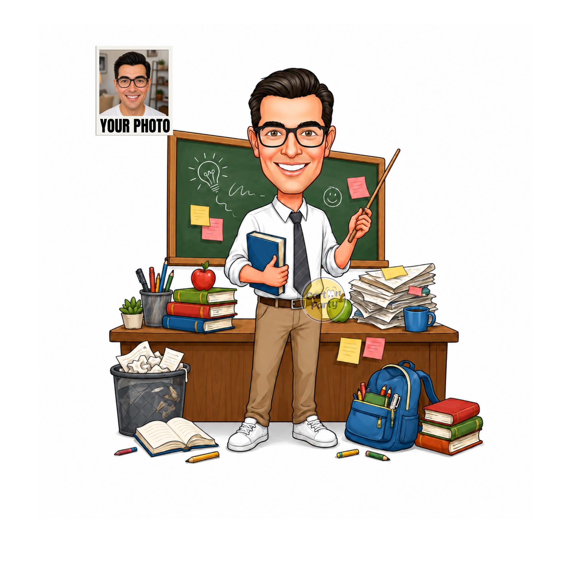 Teacher Caricature from Photo from photo