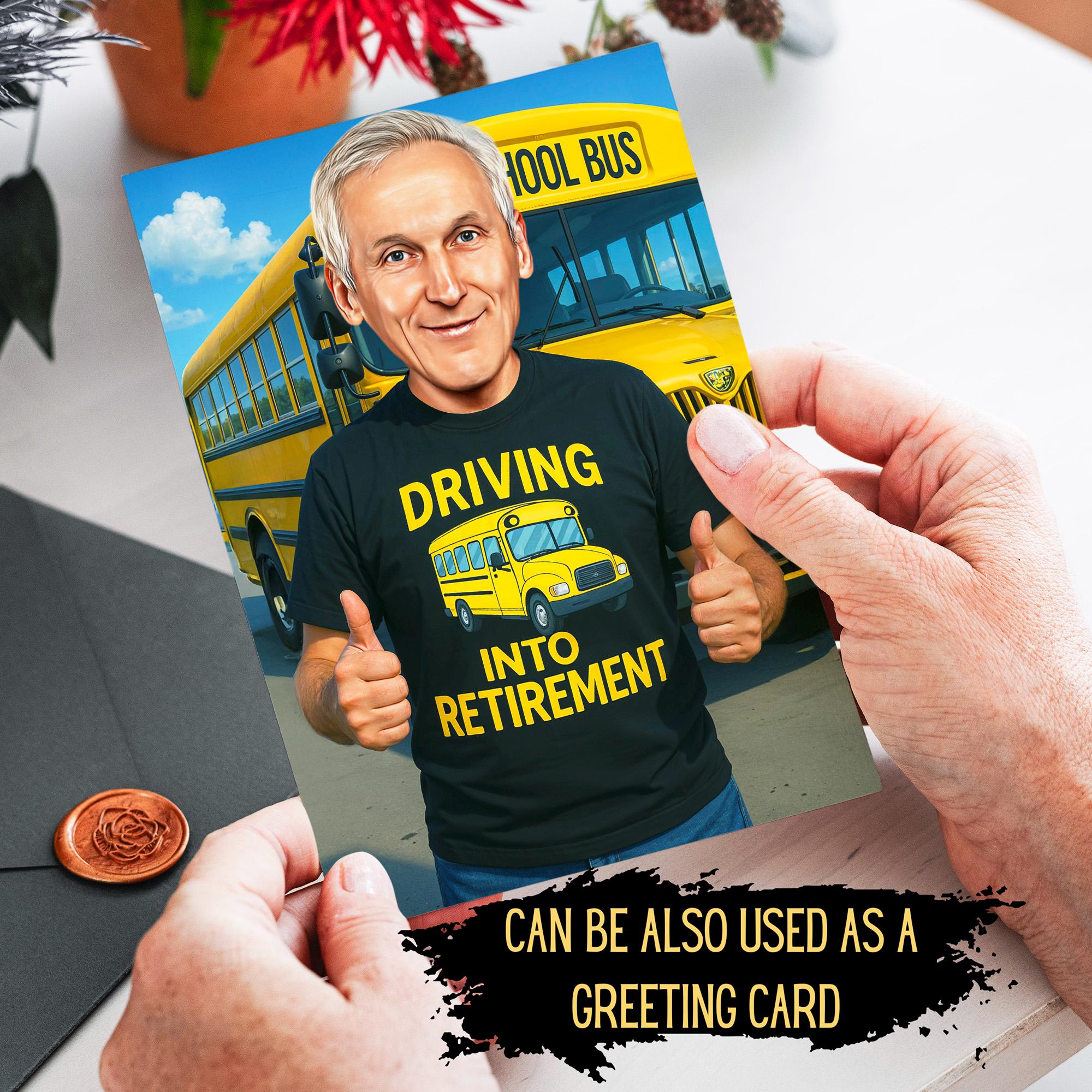 Custom School Bus Driver Caricature: Funny Retirement Gift (digital ...