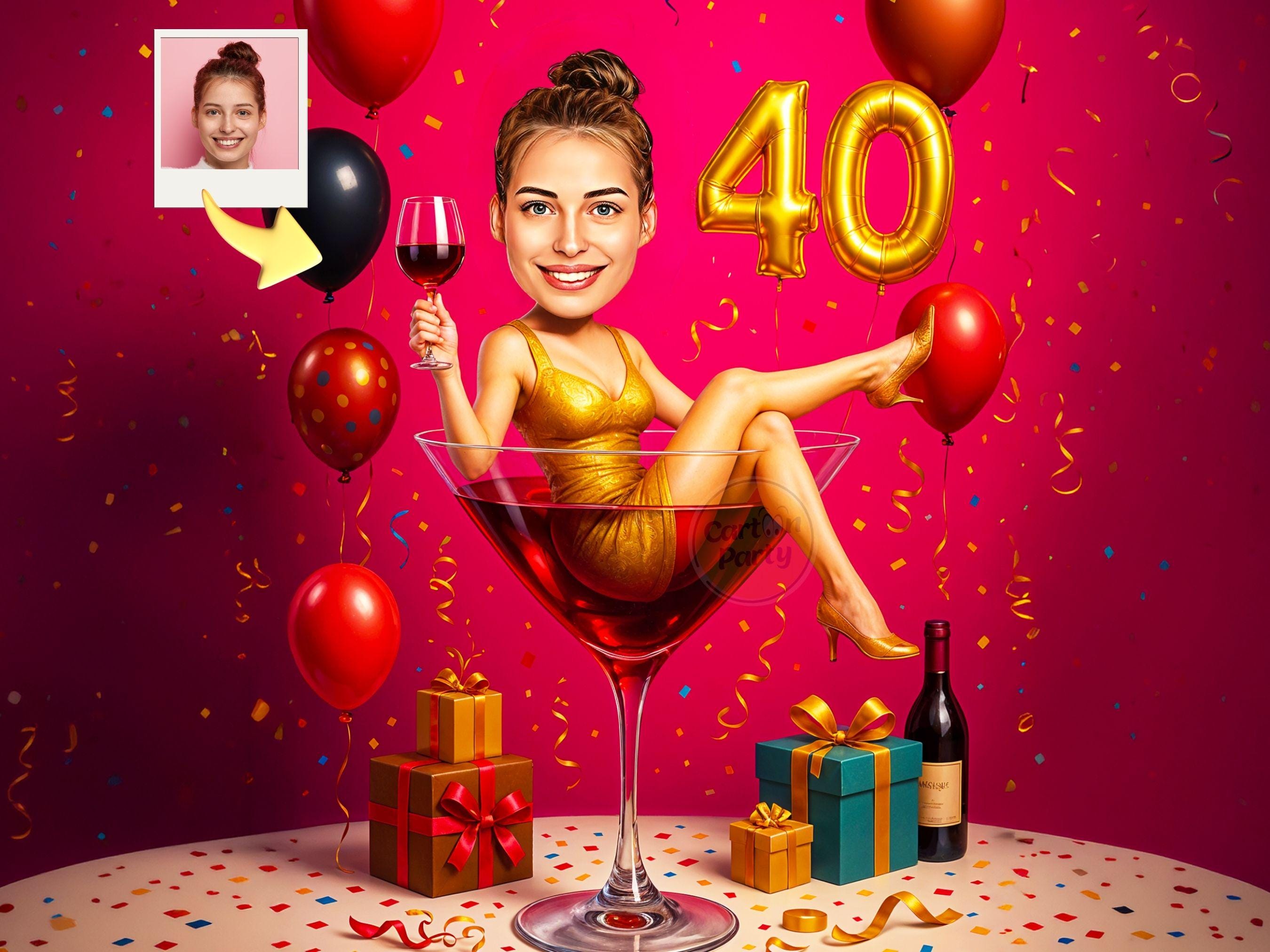 Funny 40th Birthday Portrait from photo