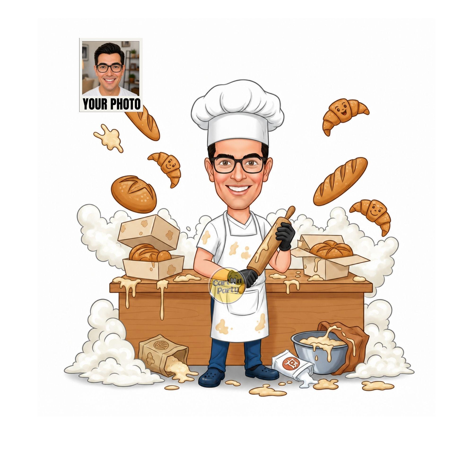Baker Caricature from Photo from photo