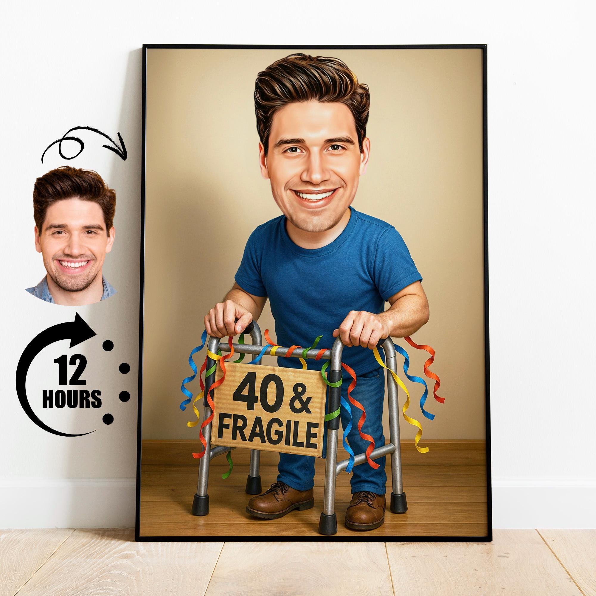 Funny 40th Birthday Gift from photo
