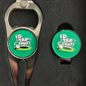 I’d Tap That Golf Ball Marker Kit – Divot Tool, Magnetic Hat Clip, 2 Ball Marker