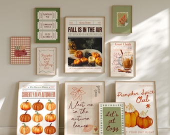 33 Fall Gallery Wall Art Set: 33 Autumn Prints, Cozy Thanksgiving Decor (Digital Download)