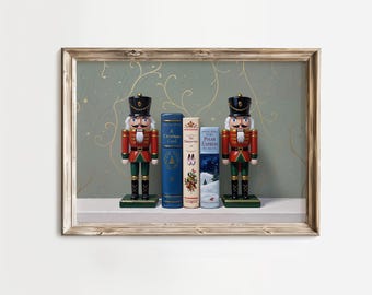 Nussknacker Weihnachten Buch Druck, Vintage Urlaub Mantel Dekor, Geschenk für Buchliebhaber