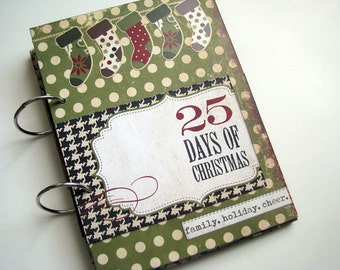 Christmas/Winter/Holiday Countdown Album in Your Choice of Colors Made to Order, Custom