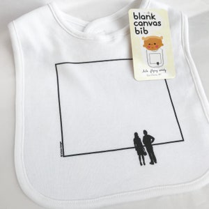 Blank Canvas Bib a canvas for mealtime masterpieces, makes a work of art at every meal (boxed or flat) Baby Art Bib