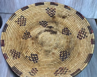 Native American vintage coil basket, bowl