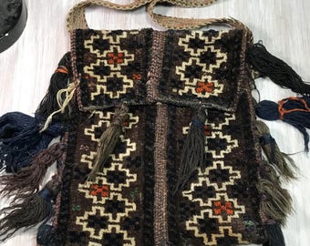 Vintage Afghanistan carpet bag