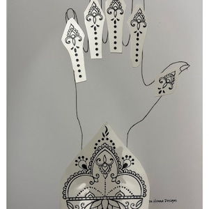 Henna Temporary Tattoo Sticker Black Design