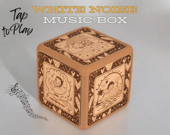 Tap-to-Play White Noise Music Box – Sleep Sound Machine for Soothing Sleep & Relaxation Sounds