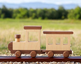 Handmade Wooden Train Set - A Timeless Fun for Kids