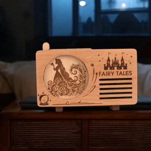 Handmade Wooden Bedtime Story Player: Delight Your Child with Classic Tales