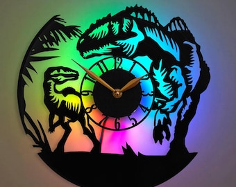 Dinosaur Clock, Dinosaur Gift Idea, Dinosaur Wall Decor
