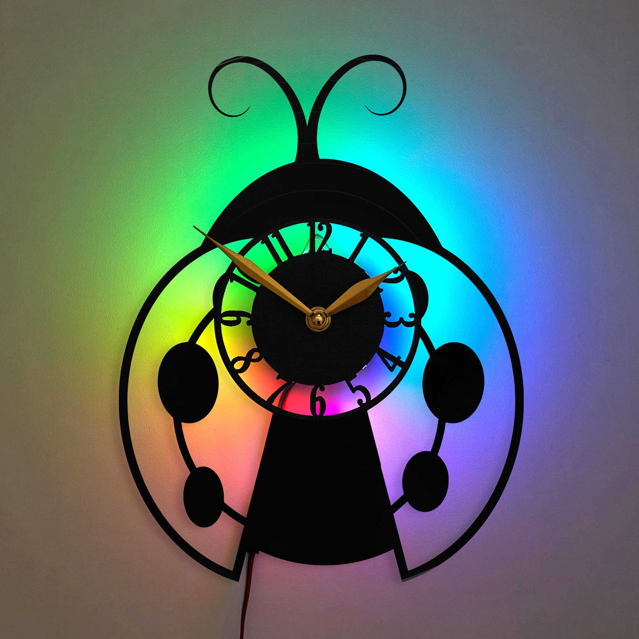 Testing Bug Clock Design Lady Bug Clock, Nature Inspired Clock - Etsy