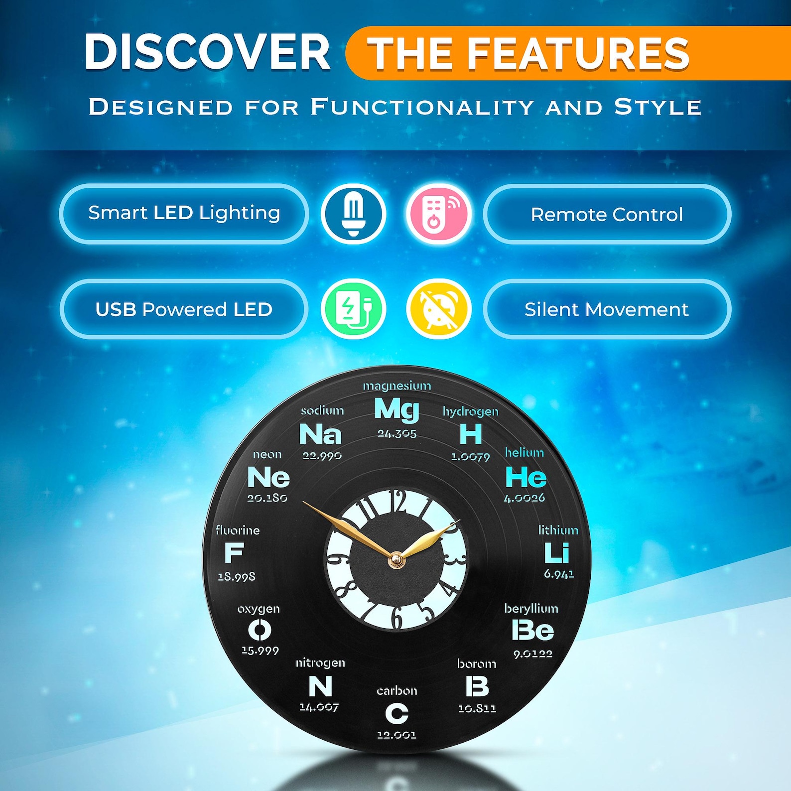 Periodic Table of Elements, Science Clock, Science Teacher Gift ...