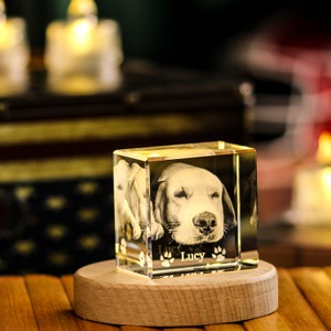 Custom Photo 3D Laser Crystal | Etched Photo In A Cube Crystal | Unique Gifts For Birthday, Wedding, Anniversary, And Other Holidays