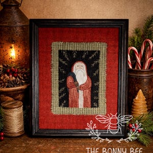100% Handarbeit - Weihnachtsstanznadel *Digital Pattern* - Primitive Santa