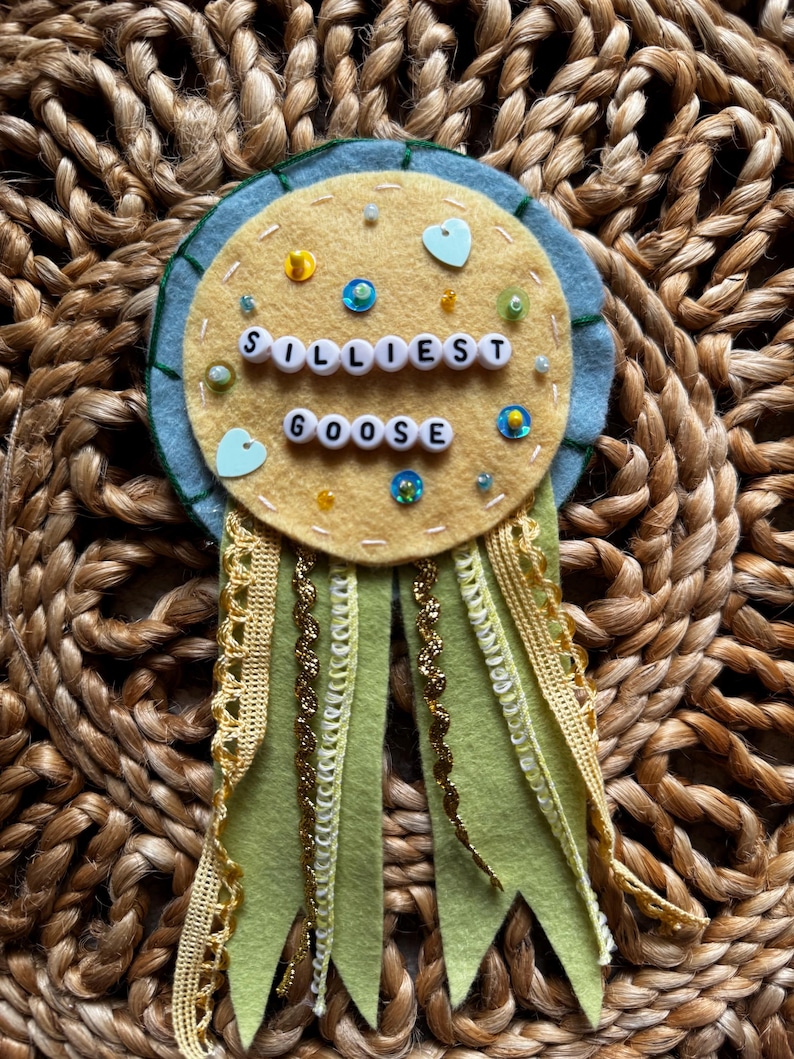 Embroidered Felt Prize Ribbons - Etsy