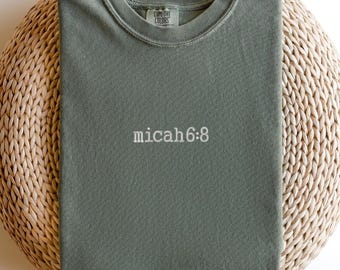 刺繍入り聖書の一節聖書参照Tシャツ