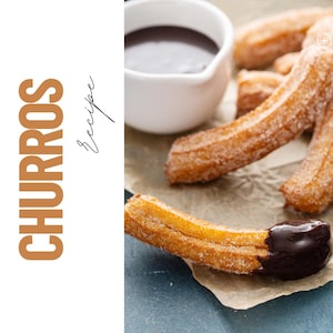 Authentic Churros Recipe | Easy Homemade Churros | DIY Churros Dessert | Spanish Churros Recipe PDF | Instant Download | Sweet Treat