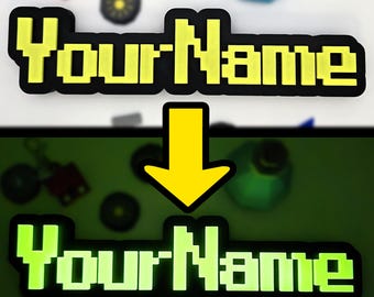 Glow in the Dark RuneScape Nameplate - Personalized Gamer Tag, Unique RuneScape Desk Decor, Perfect Gift for RuneScape Fans & Collectors