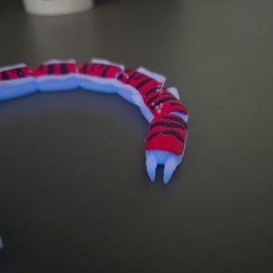 Crabsnake Articulated Toy Subnautica Inspired Glow in the Dark or Grey 3D Printed Poseable Creature Figure from Jellyshroom Caves