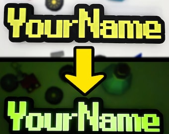 Glow in the Dark RuneScape-naamplaatje - gepersonaliseerde gamertag, uniek RuneScape-bureaudecor, perfect cadeau voor RuneScape-fans en -verzamelaars