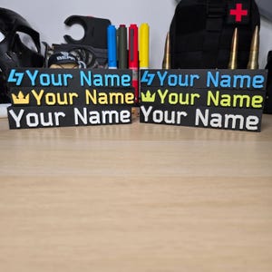 Spersonalizowana tabliczka z imieniem gracza w stylu Tarkov, spersonalizowany znak do streamowania na biurko, dekoracja pokoju do gier, prezent z Edge of Darkness, niesłyszana grafika z EOD