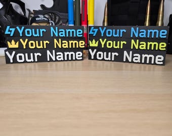 Placa de identificación personalizada estilo Tarkov, letrero de streaming personalizado para escritorio, decoración de sala de juegos, regalo de "Al filo de la oscuridad", arte inaudito.