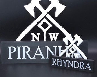 Custom New World Nameplate 3D Printed Gaming Tag Personalized Black White Sign Gamer Desk Decor In Game Name Logo Display Gift for Him