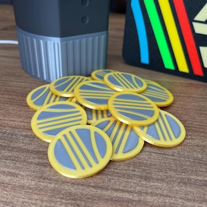 Arc Raiders Fan Art Münze, Metal Look Raider Token, Gamer Geschenk Set, Tabletop Gaming Requisiten, Cosplay Loot Zubehör, Videospiel Sammlerstücke