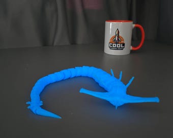 Ghost Leviathan Articulated Toy Subnautica Inspired Glow in the Dark 3D Printed Deep Sea Creature Model Display Figure Fan Collectible