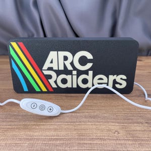 ARC Raiders LED Sign, Gamer Room Decor Light Box, Sci-Fi Video Game Wall Art, Desktop Logo Lamp, Extraction Shooter Fan Gift, USB Powered
