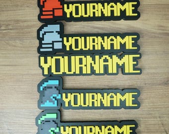 Custom RuneScape Nameplate Personalized Gaming Desk Decor, OSRS Ironman Account Sign, Gamertag Display, Gamer Gift, Group Ironman Badge