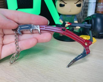 Red Rebel Ice Pick Keyring Replica Escape From Tarkov Inspired