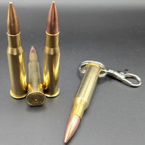 7.62x54R Bullet Keyring - Inert Mosin Nagant Round Gift for Surplus Collectors, Military Fans, and Cold War Tactical EDC Gear