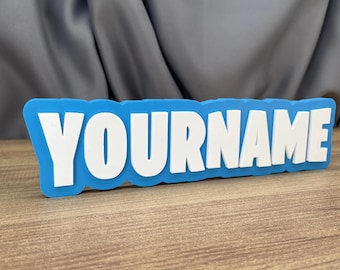 Placa personalizada con nombre para Battle Royale - Letrero personalizado para gamer, decoración para dormitorio infantil, accesorio para streaming, placa para sala de juegos, regalo para gamers.