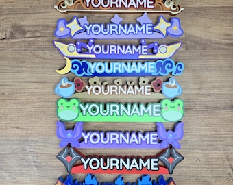Custom Palia Nameplate 3D Printed Gamer Tag Sign Personalized In Game Username Fantasy Decor Gift PLA Display for Fans of Palia Designs