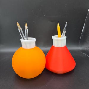 Factorio Science Flask Pen Pot, Desk Organizer for Gamers, 3D Printed Office Decor, Gift for Factorio Fans